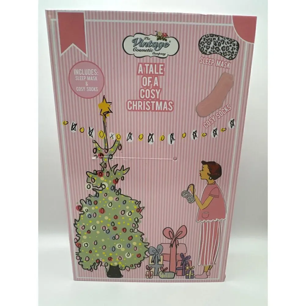 THE VINTAGE COSMETIC COMPANY Tale of a Cosy Christmas Sleep Mask‎ and Socks BNIB